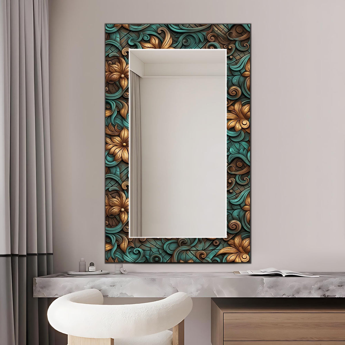 Customizable Mirror, Wall Art as Mirror | Decorative Mirror | Large Statement Mirror