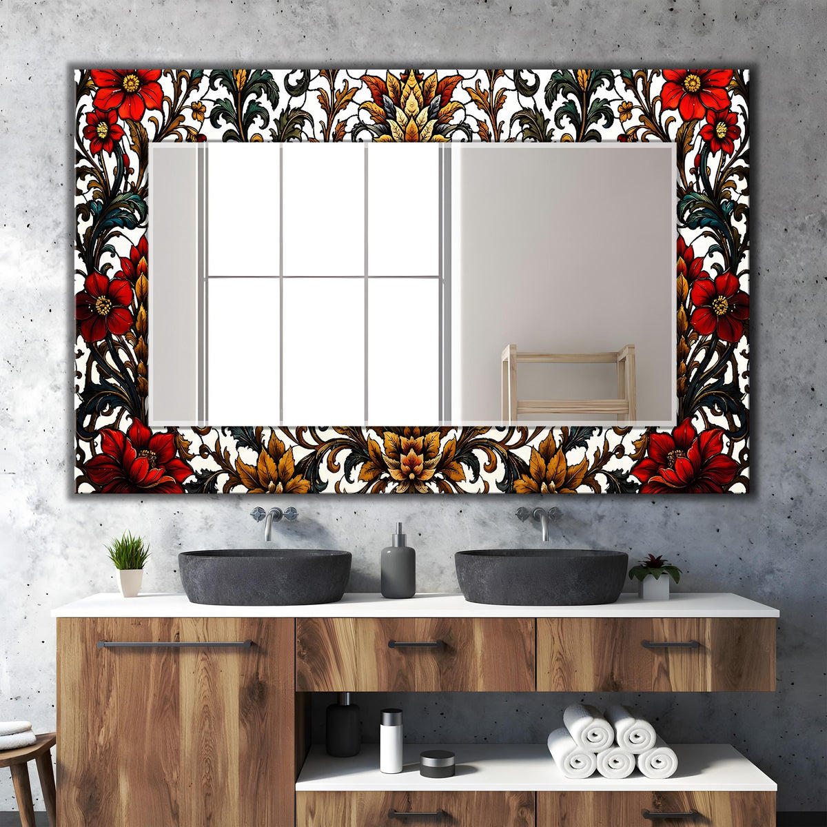 Customizable Mirror, Wall Art as Mirror | Decorative Mirror | Large Statement Mirror