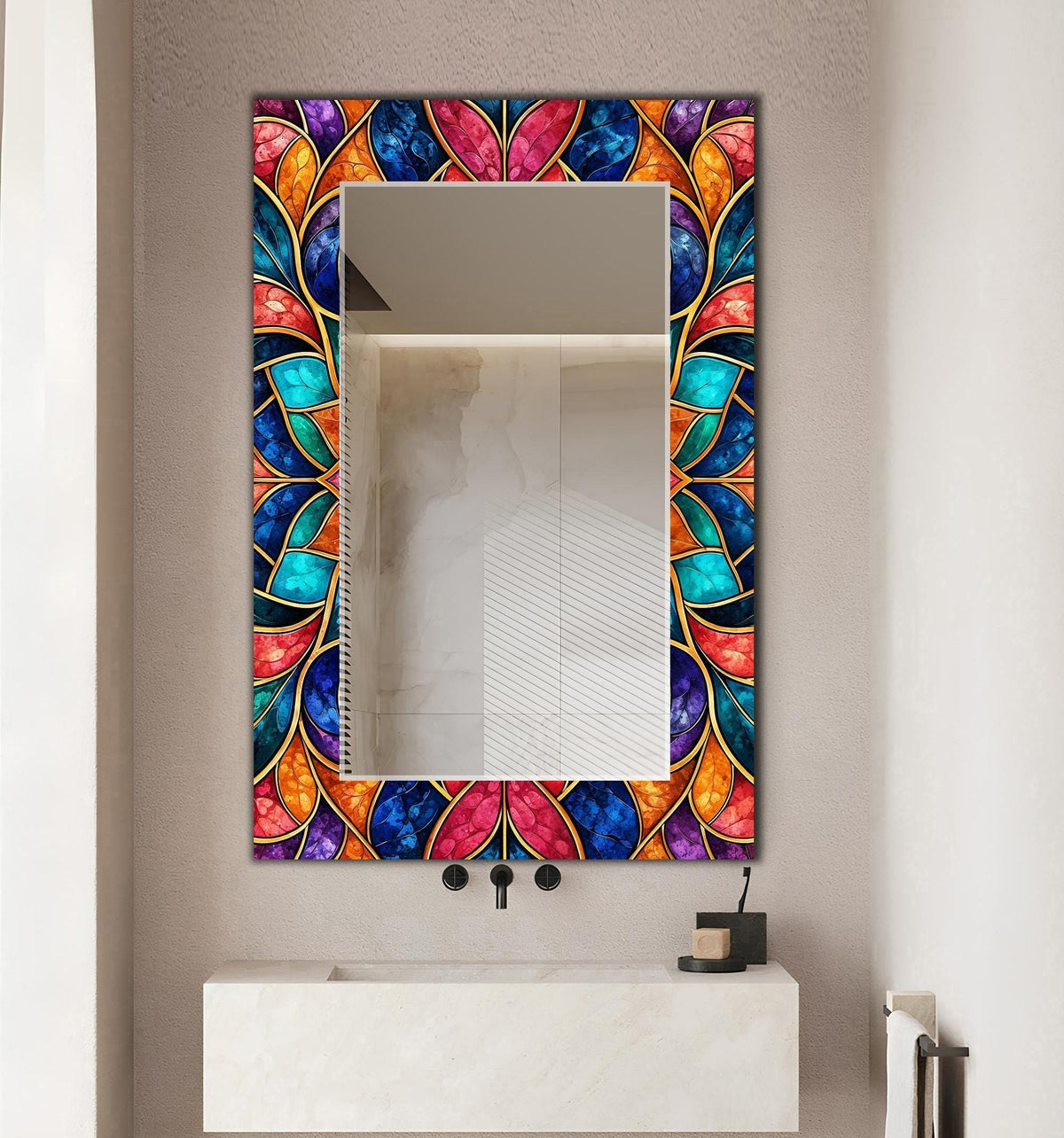 Customizable Mirror, Wall Art as Mirror | Decorative Mirror | Large Statement Mirror