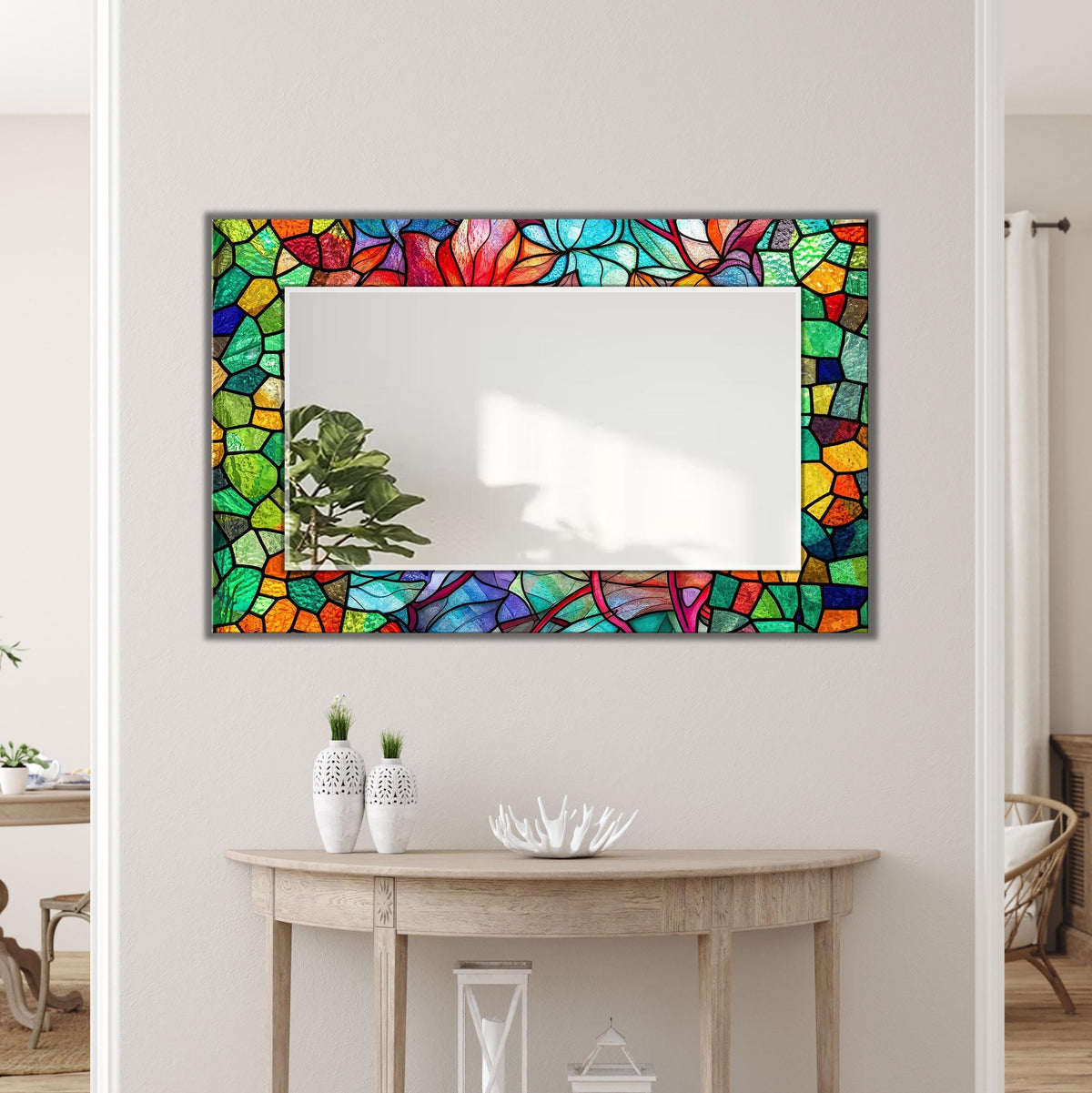 Customizable Mirror, Wall Art as Mirror | Decorative Mirror | Large Statement Mirror