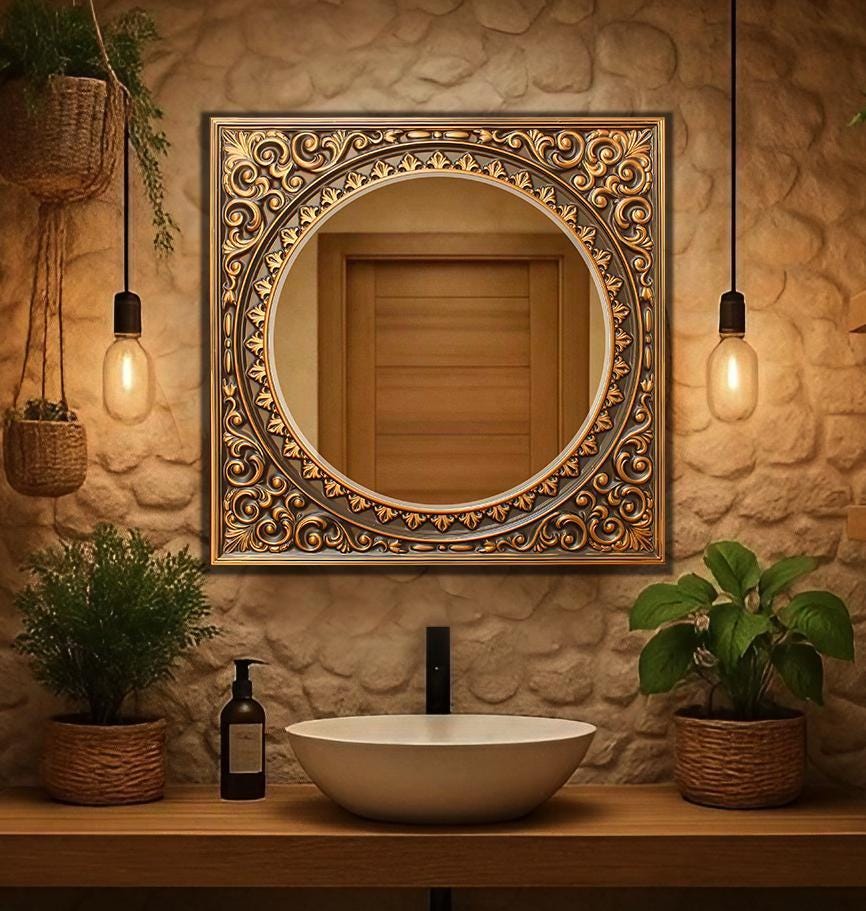 Customizable Mirror, Wall Art as Mirror | Decorative Mirror | Large Statement Mirror