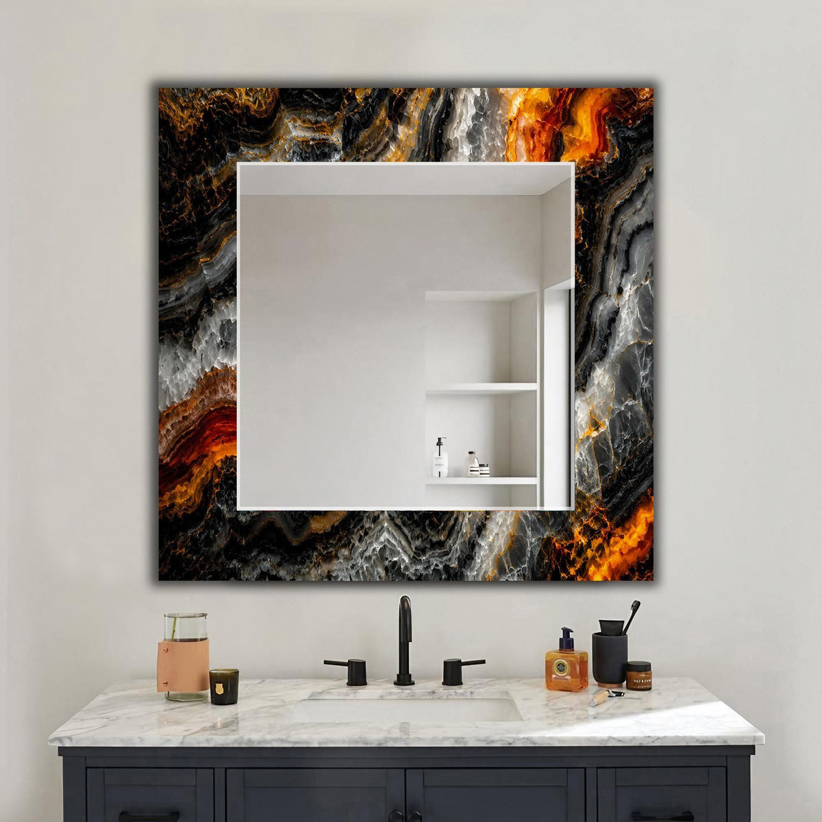 Customizable Mirror, Wall Art as Mirror | Decorative Mirror | Large Statement Mirror