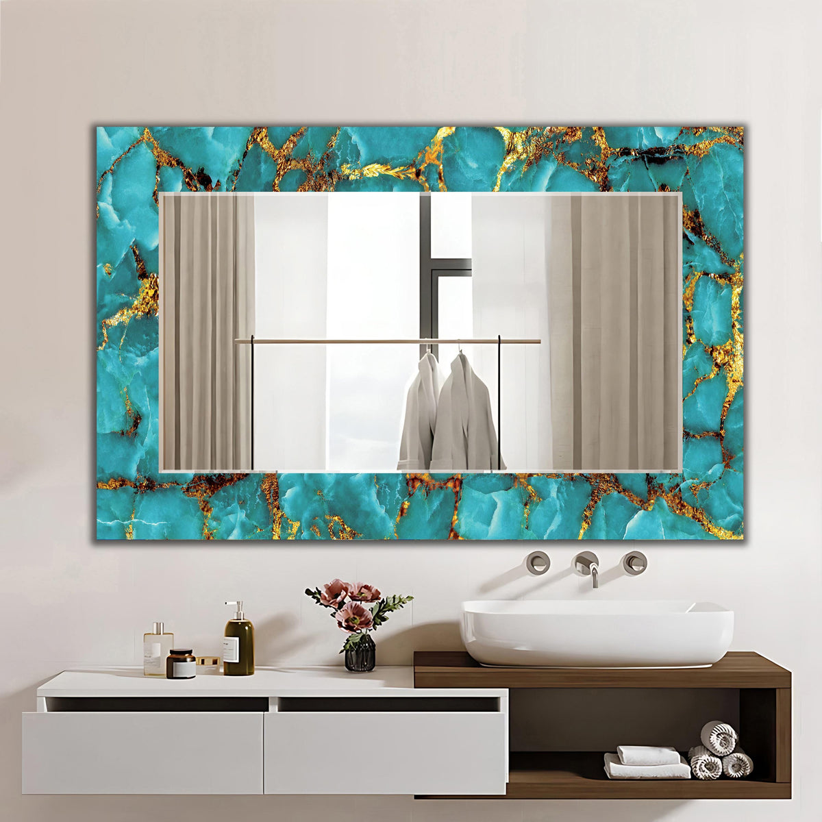 Customizable Mirror, Wall Art as Mirror | Decorative Mirror | Large Statement Mirror