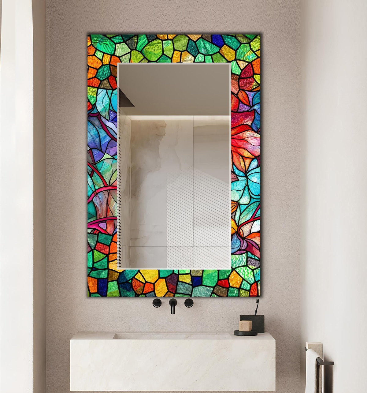 Customizable Mirror, Wall Art as Mirror | Decorative Mirror | Large Statement Mirror