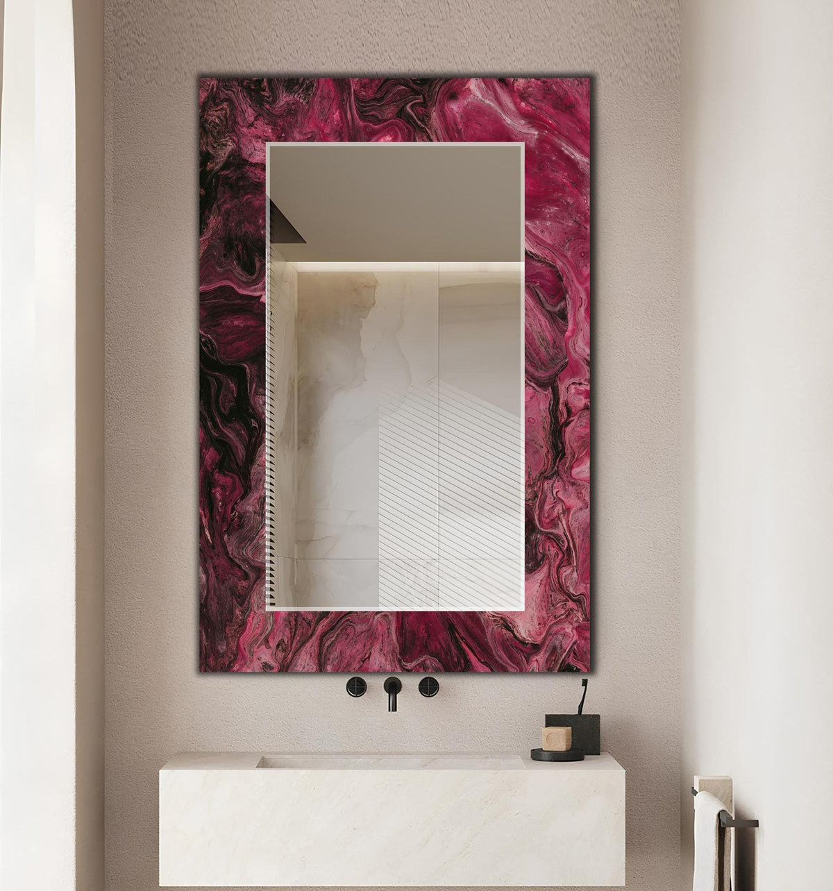 Customizable Mirror, Wall Art as Mirror | Decorative Mirror | Large Statement Mirror