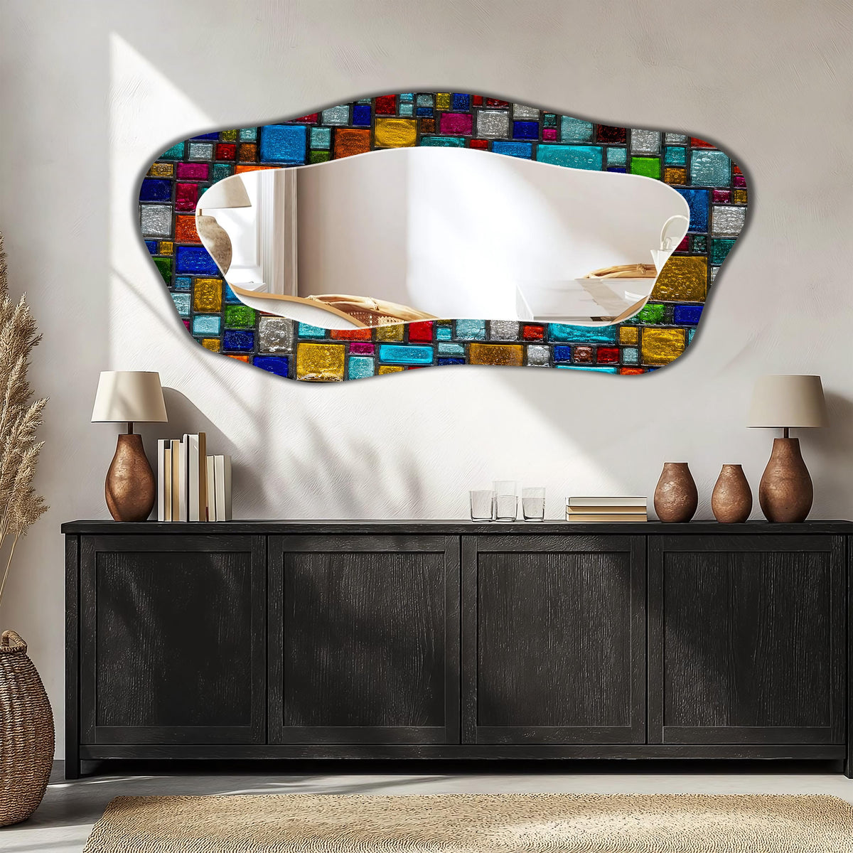 Customizable Mirror, Wall Art as Mirror | Decorative Mirror | Large Statement Mirror