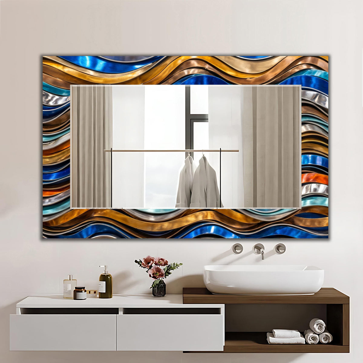 Customizable Mirror, Wall Art as Mirror | Decorative Mirror | Large Statement Mirror