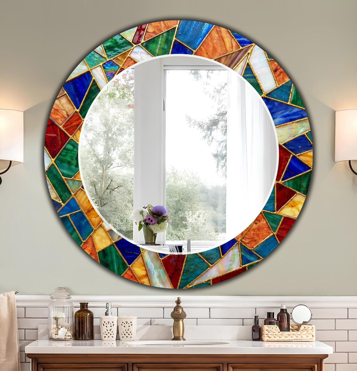 Customizable Mirror, Wall Art as Mirror | Decorative Mirror | Large Statement Mirror