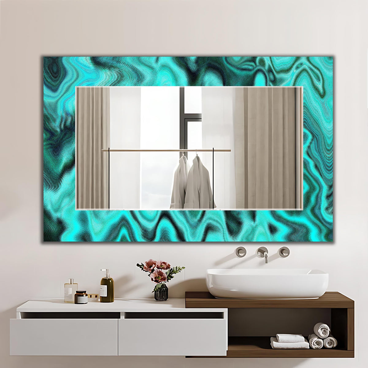 Customizable Mirror, Wall Art as Mirror | Decorative Mirror | Large Statement Mirror