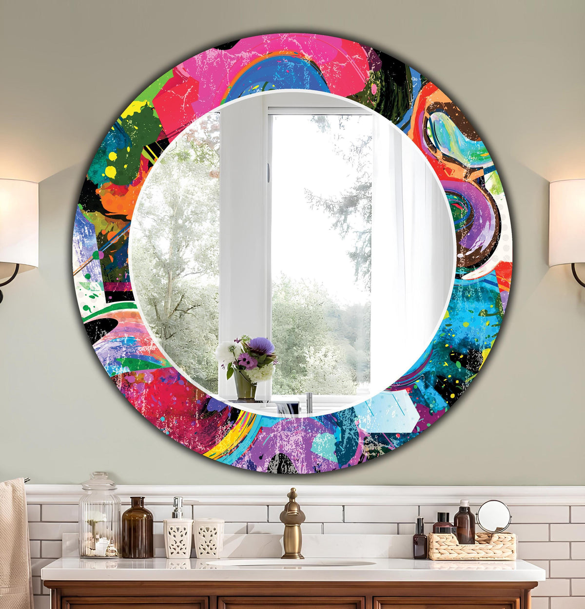 Customizable Mirror, Wall Art as Mirror | Decorative Mirror | Large Statement Mirror