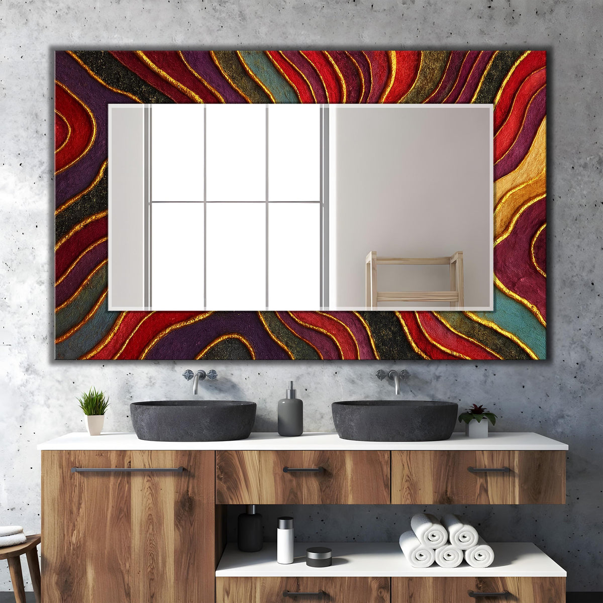 Customizable Mirror, Wall Art as Mirror | Decorative Mirror | Large Statement Mirror