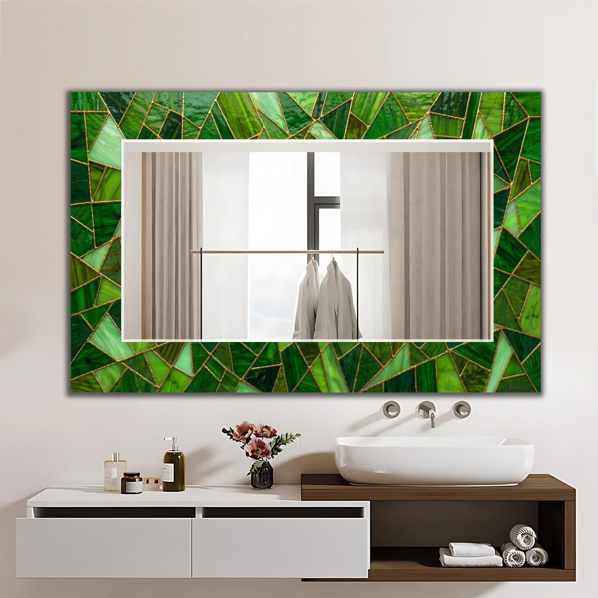 Customizable Mirror, Wall Art as Mirror | Decorative Mirror | Large Statement Mirror