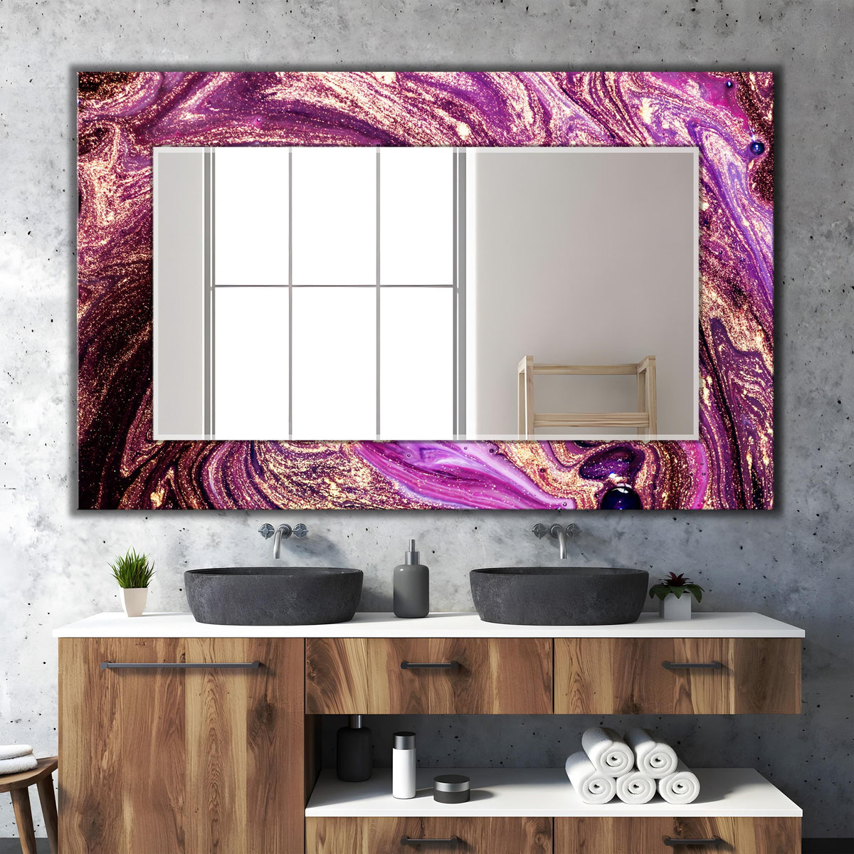 Customizable Mirror, Wall Art as Mirror | Decorative Mirror | Large Statement Mirror