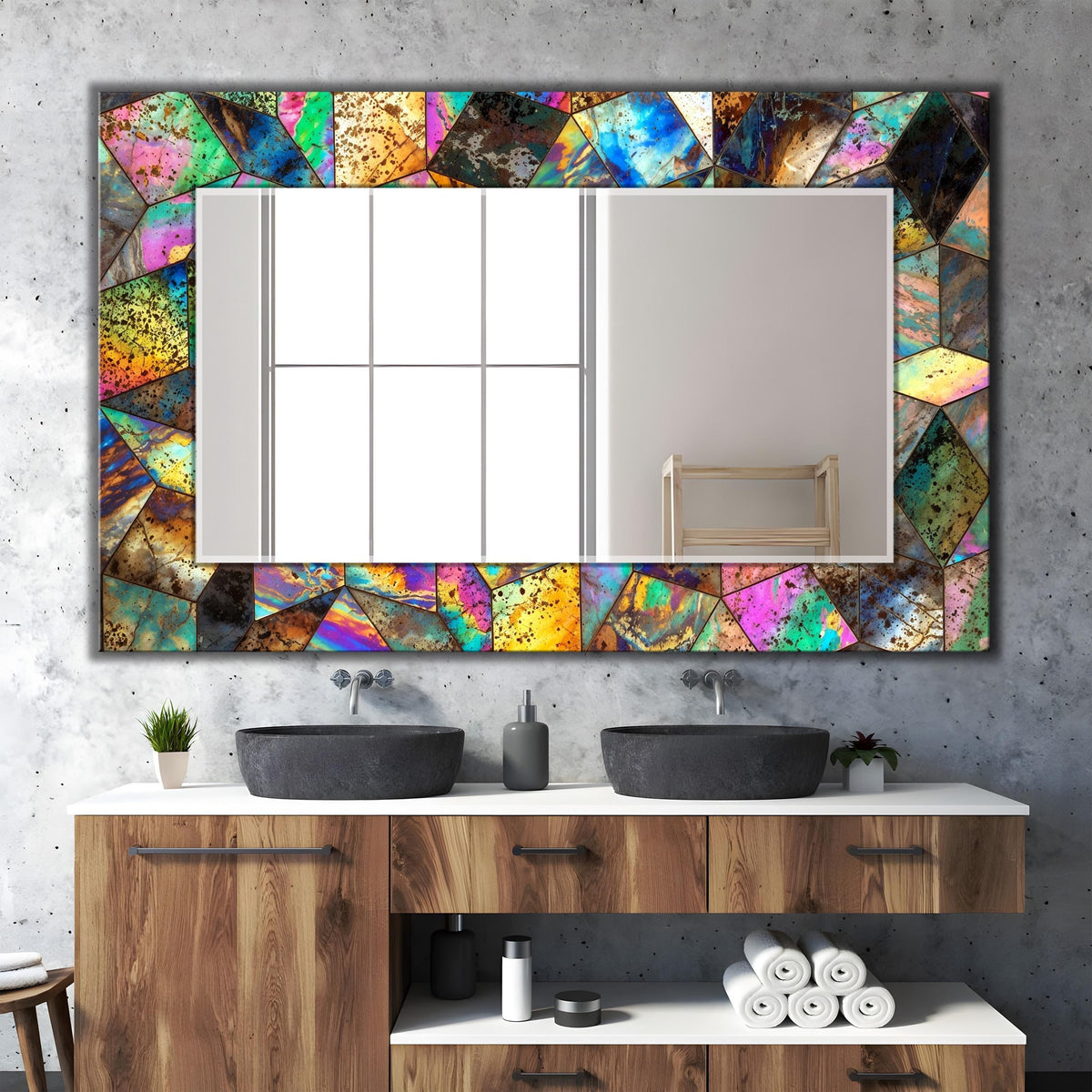 Customizable Mirror, Wall Art as Mirror | Decorative Mirror | Large Statement Mirror