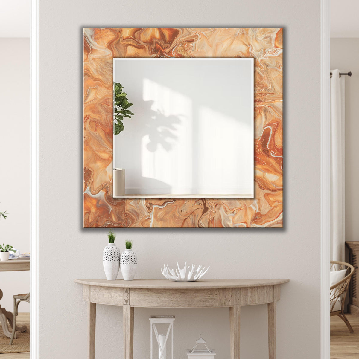 Customizable Mirror, Wall Art as Mirror | Decorative Mirror | Large Statement Mirror