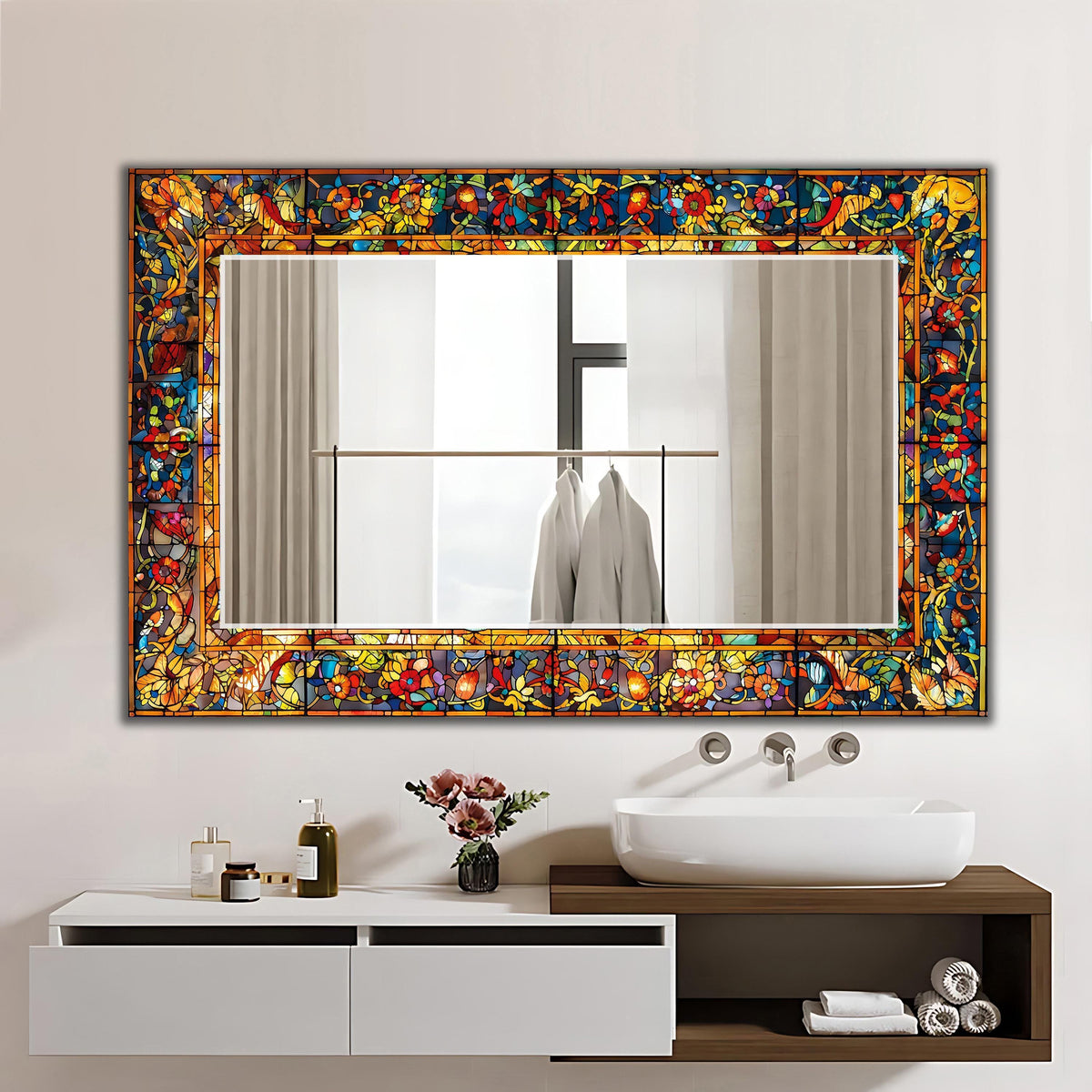 Customizable Mirror, Wall Art as Mirror | Decorative Mirror | Large Statement Mirror