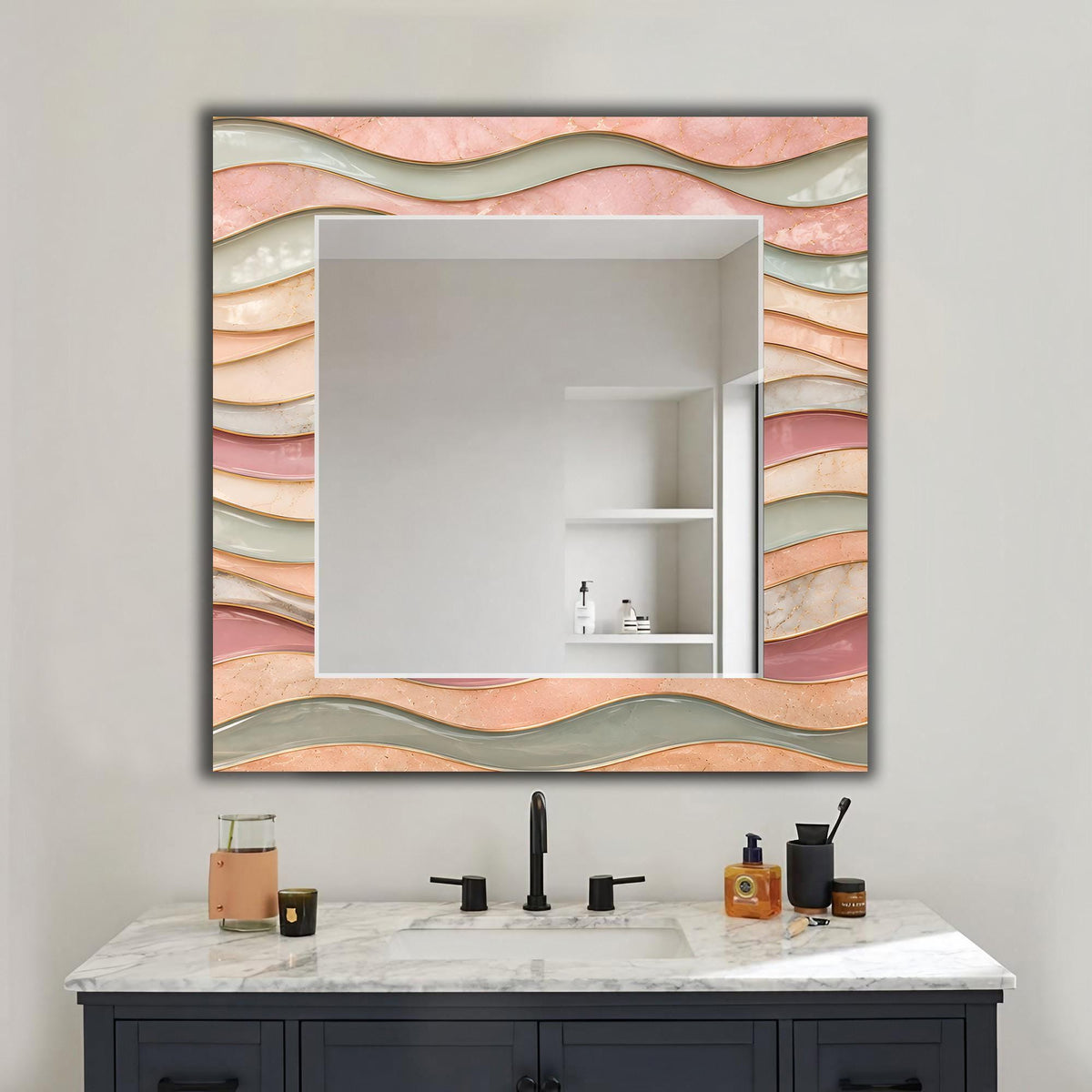 Customizable Mirror, Wall Art as Mirror | Decorative Mirror | Large Statement Mirror