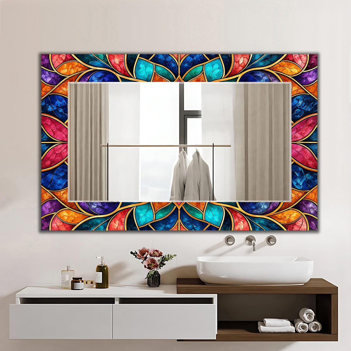 Customizable Mirror, Wall Art as Mirror | Decorative Mirror | Large Statement Mirror