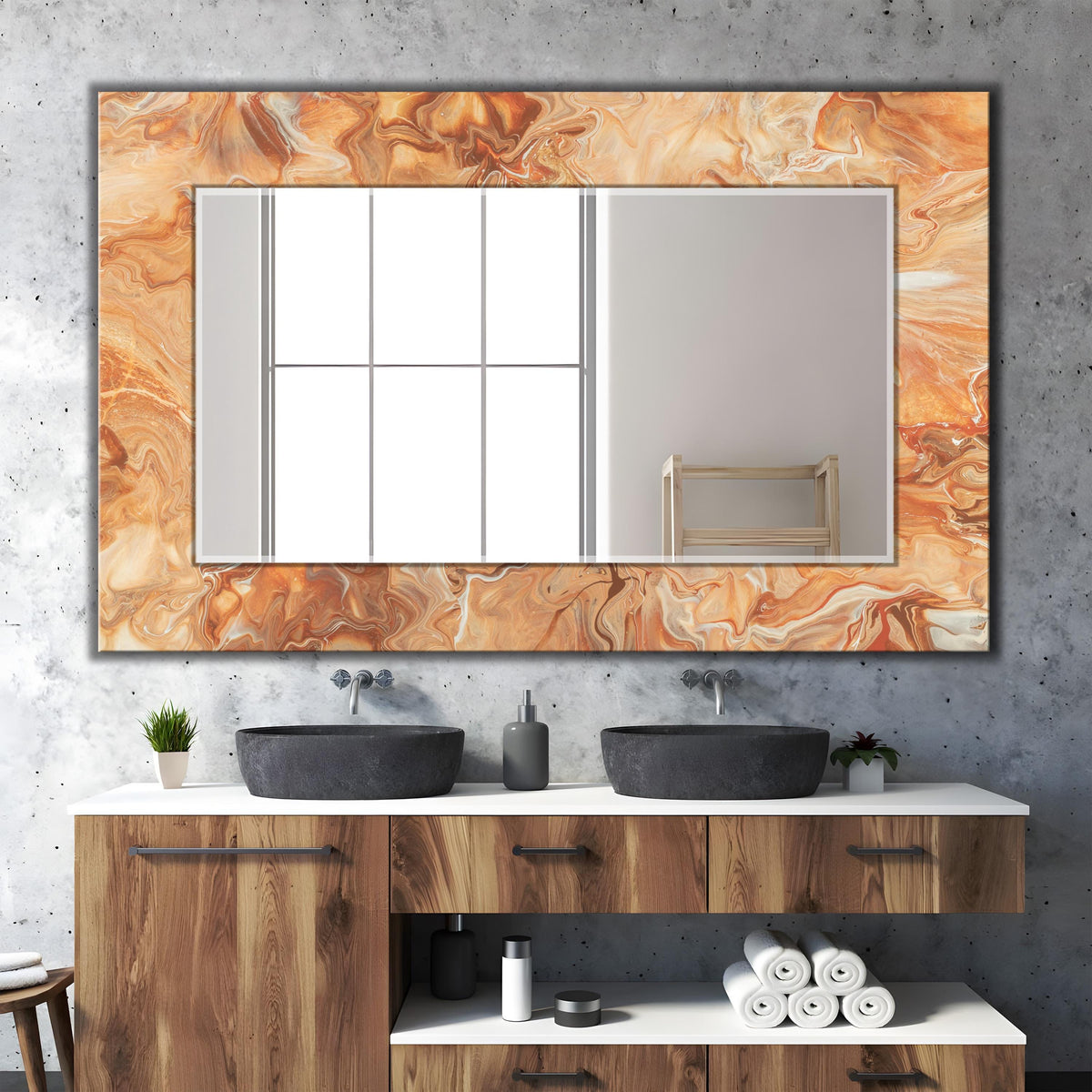 Customizable Mirror, Wall Art as Mirror | Decorative Mirror | Large Statement Mirror