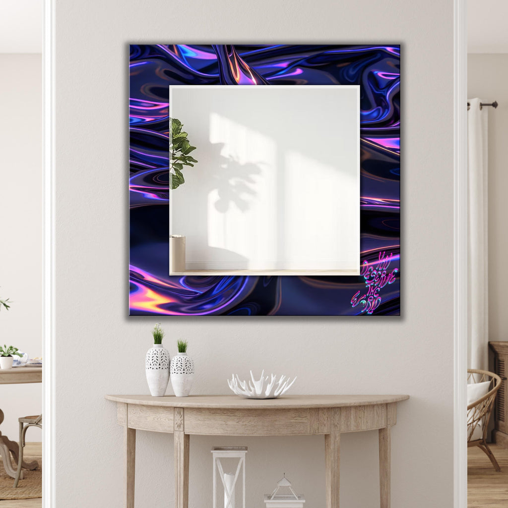 Quote Wall Art as Wall Mirror, You Deserve The World, Motivational Mirror