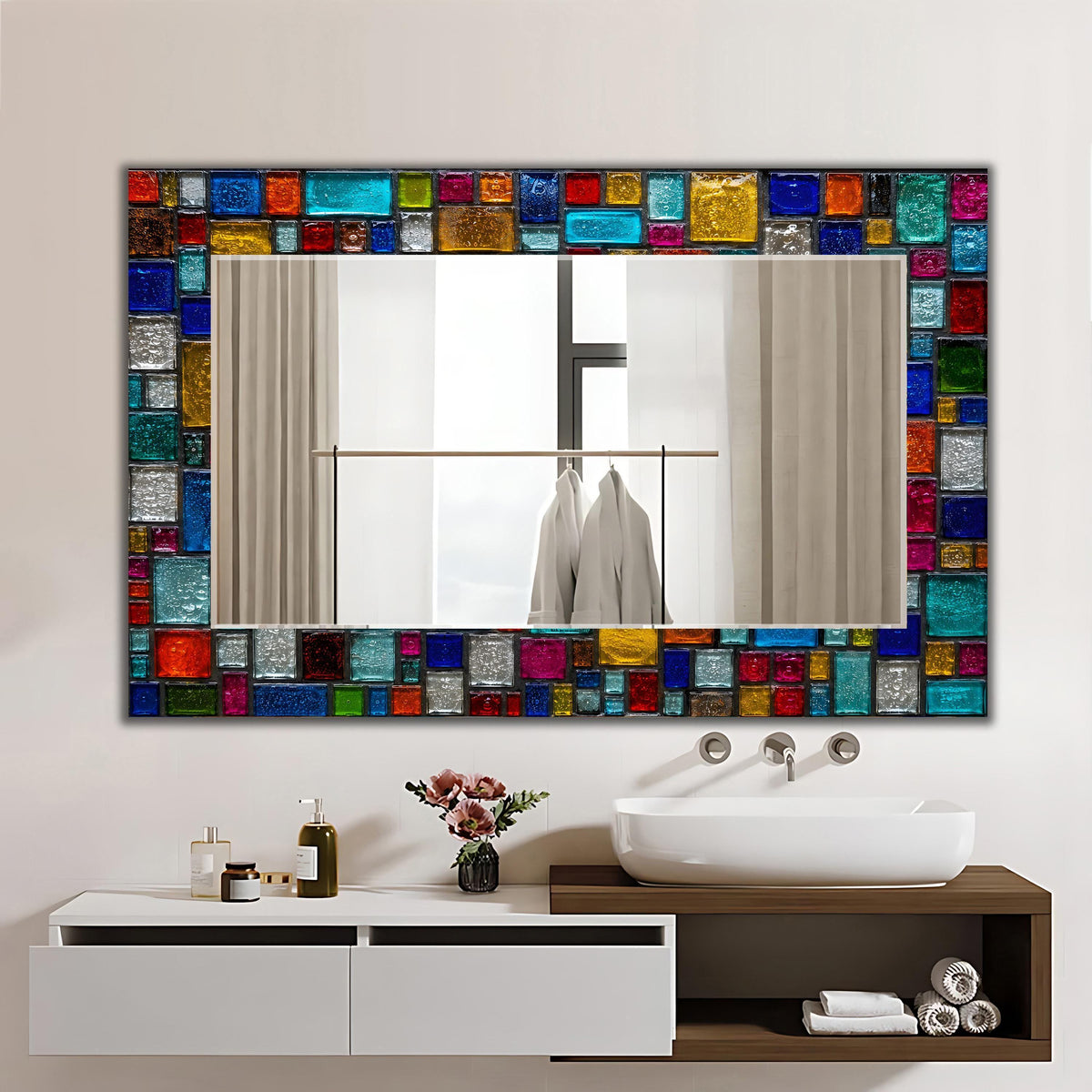 Customizable Mirror, Wall Art as Mirror | Decorative Mirror | Large Statement Mirror