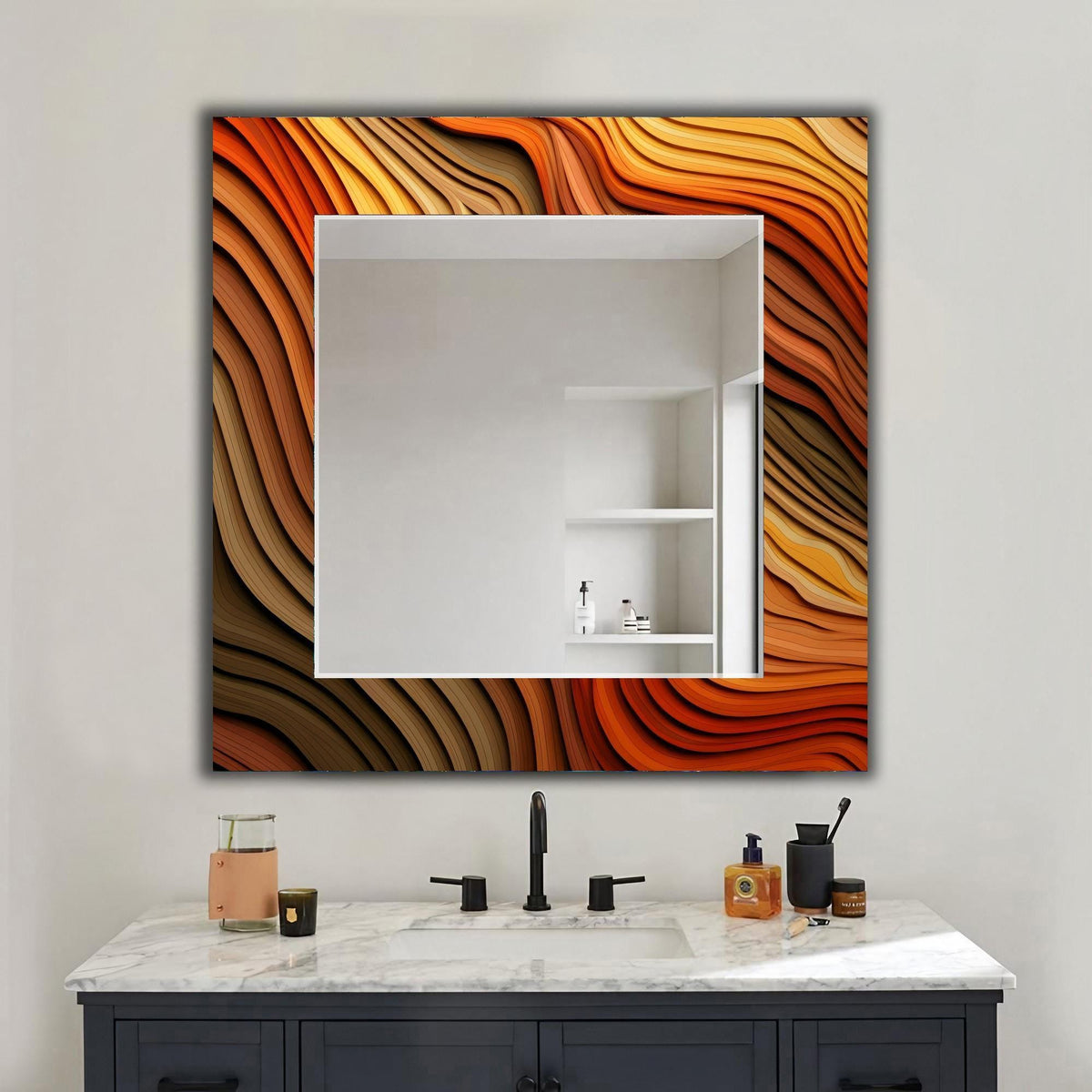 Customizable Mirror, Wall Art as Mirror | Decorative Mirror | Large Statement Mirror