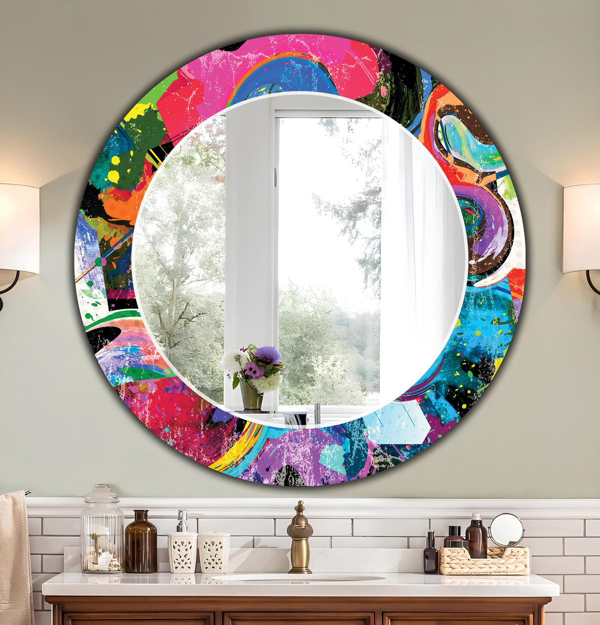 Customizable Mirror, Wall Art as Mirror | Decorative Mirror | Large Statement Mirror