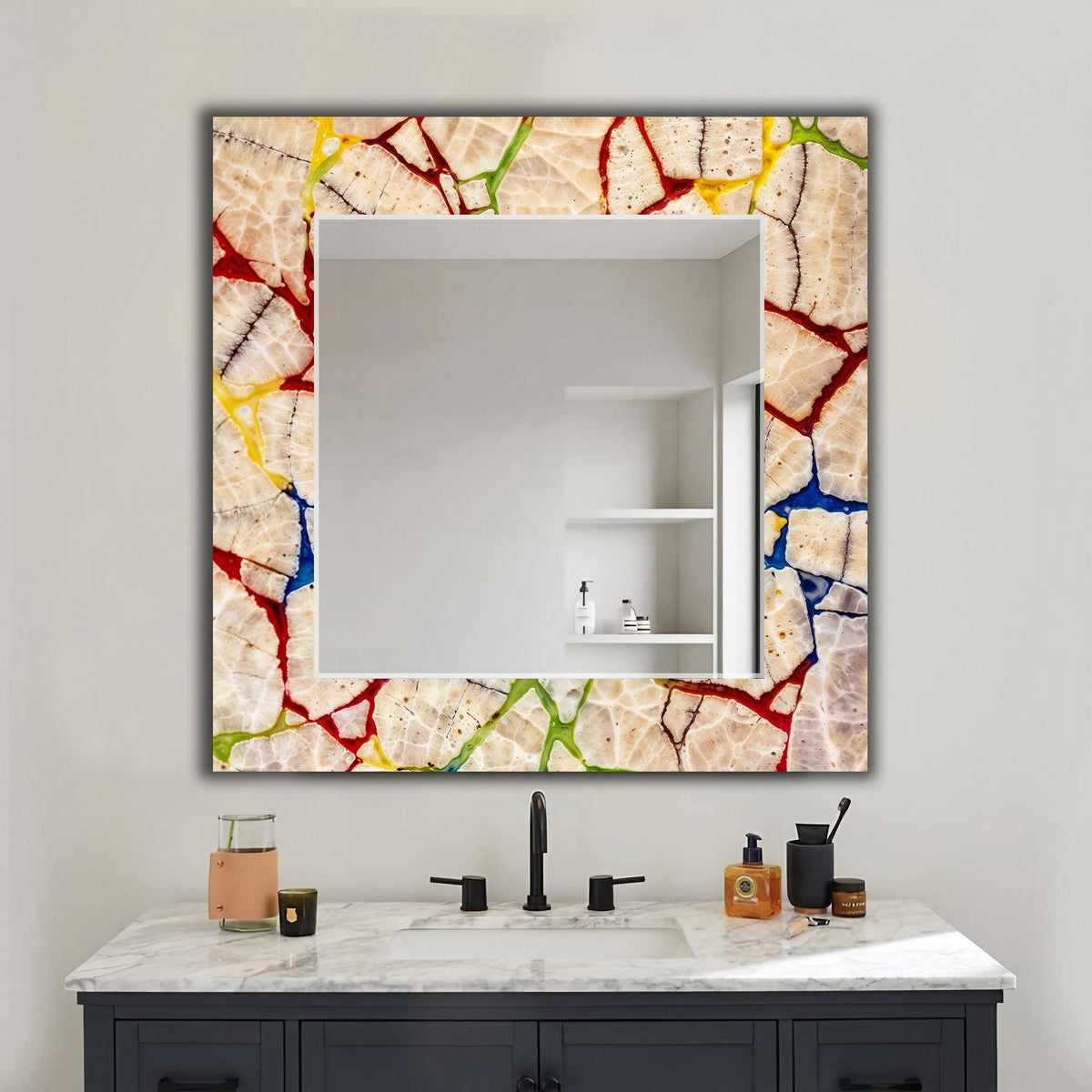 Customizable Mirror, Wall Art as Mirror | Decorative Mirror | Large Statement Mirror
