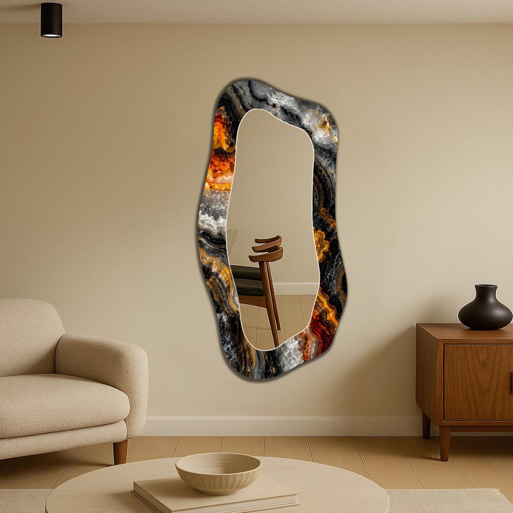 Asymmetrical Wall Mirror, Full-Length Organic Wall Mirror
