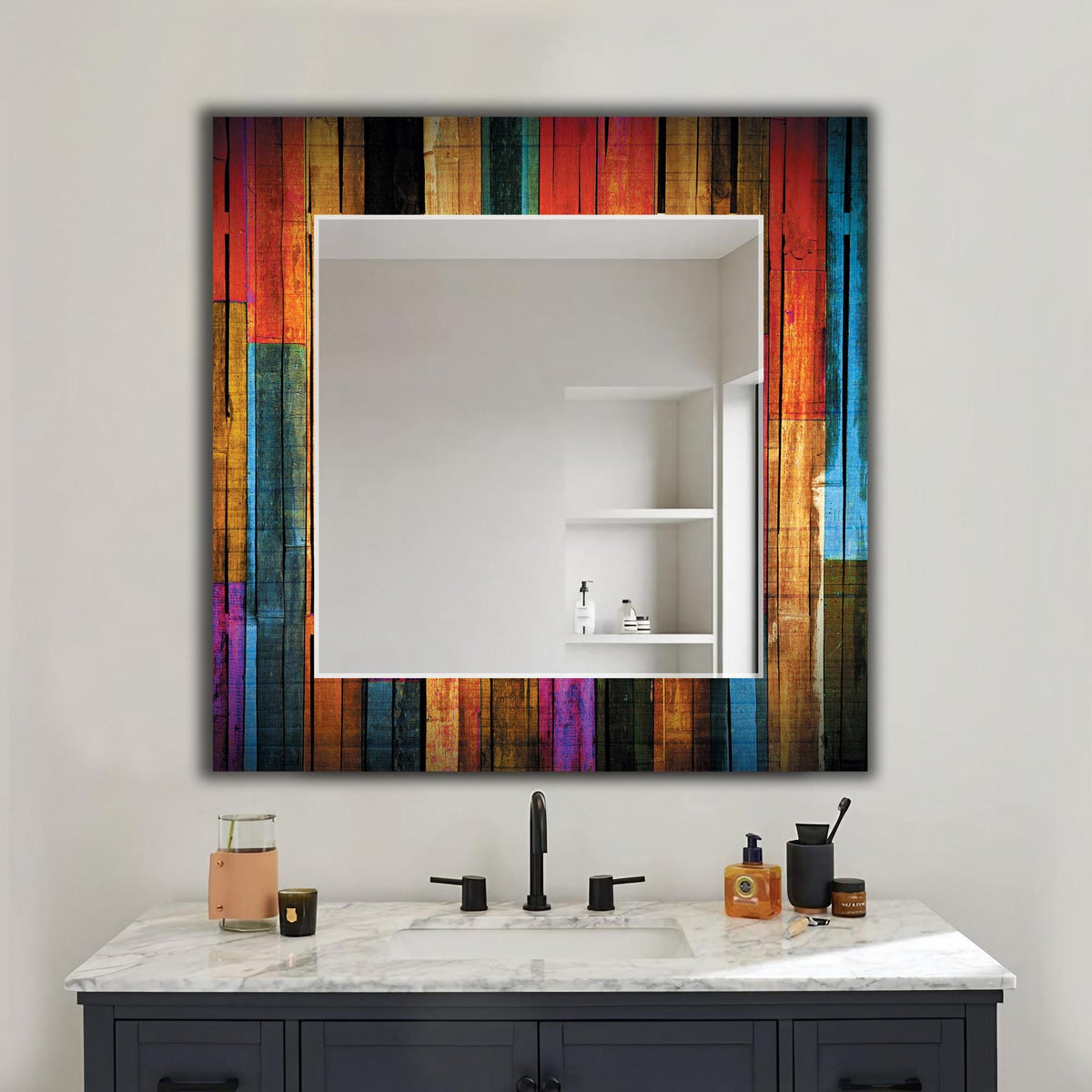 Customizable Mirror, Wall Art as Mirror | Decorative Mirror | Large Statement Mirror