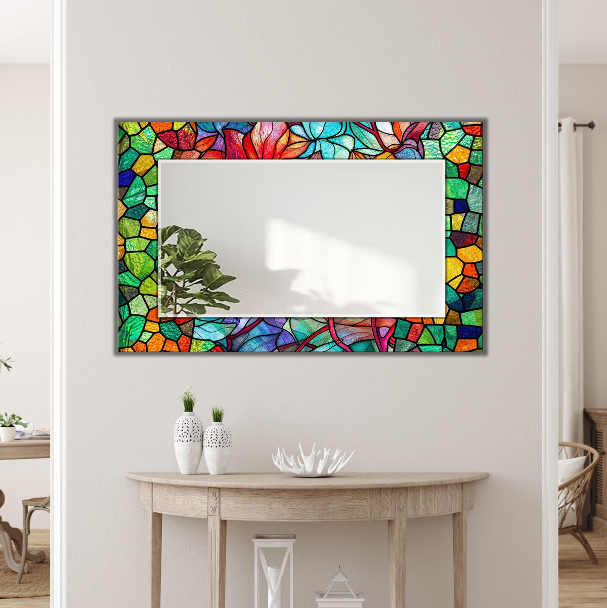 Customizable Mirror, Wall Art as Mirror | Decorative Mirror | Large Statement Mirror