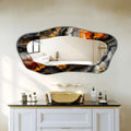 Organic Asymmetrical Wall Mirror, Irregular Large Mirror, Onyx Art as Mirror