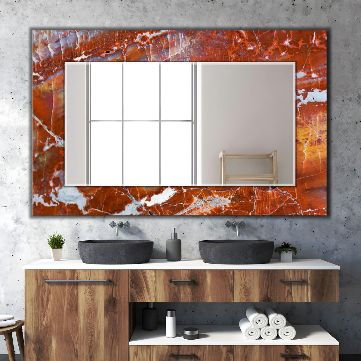 Customizable Mirror, Wall Art as Mirror | Decorative Mirror | Large Statement Mirror