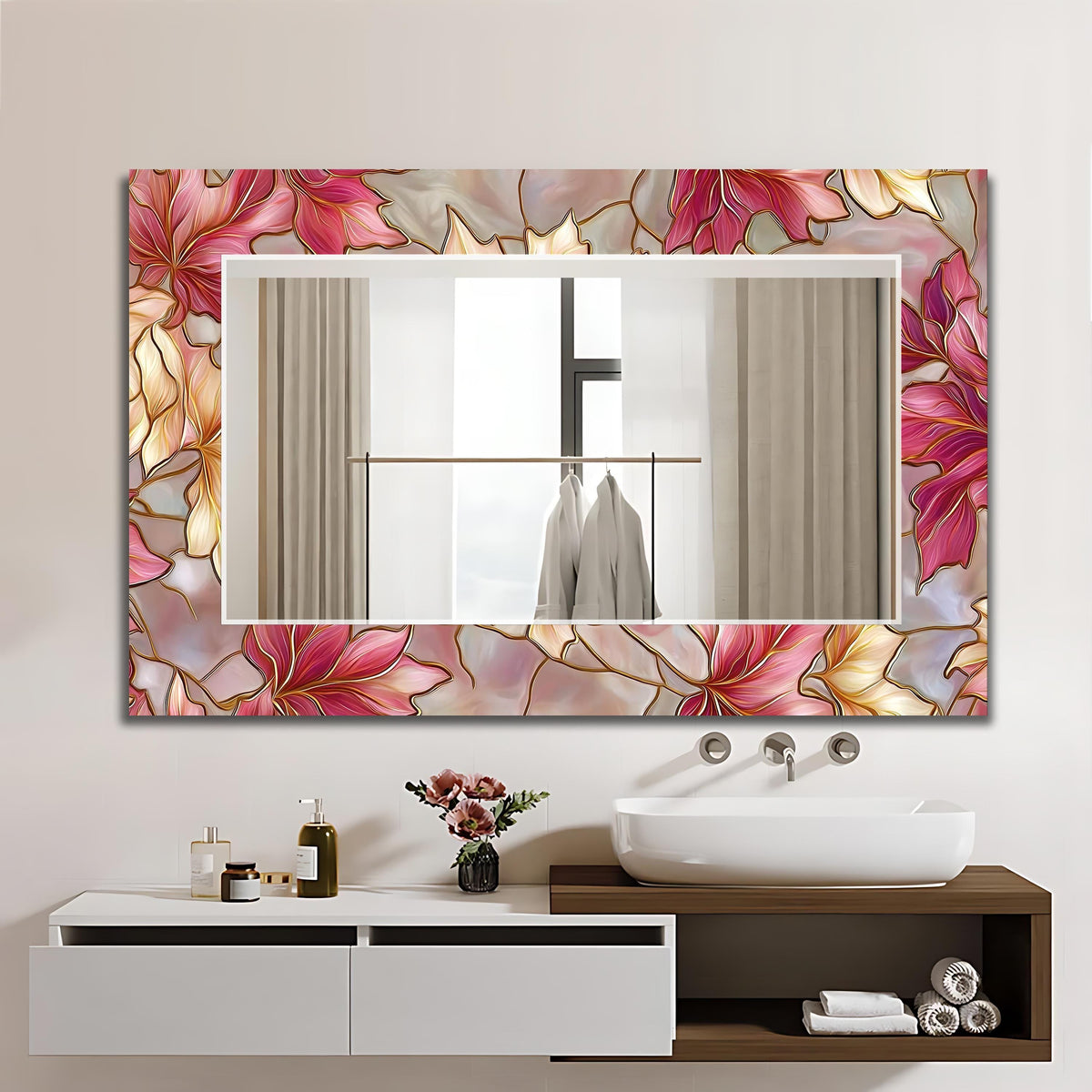 Customizable Mirror, Wall Art as Mirror | Decorative Mirror | Large Statement Mirror
