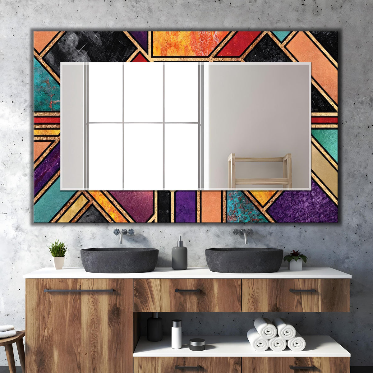 Customizable Mirror, Wall Art as Mirror | Decorative Mirror | Large Statement Mirror