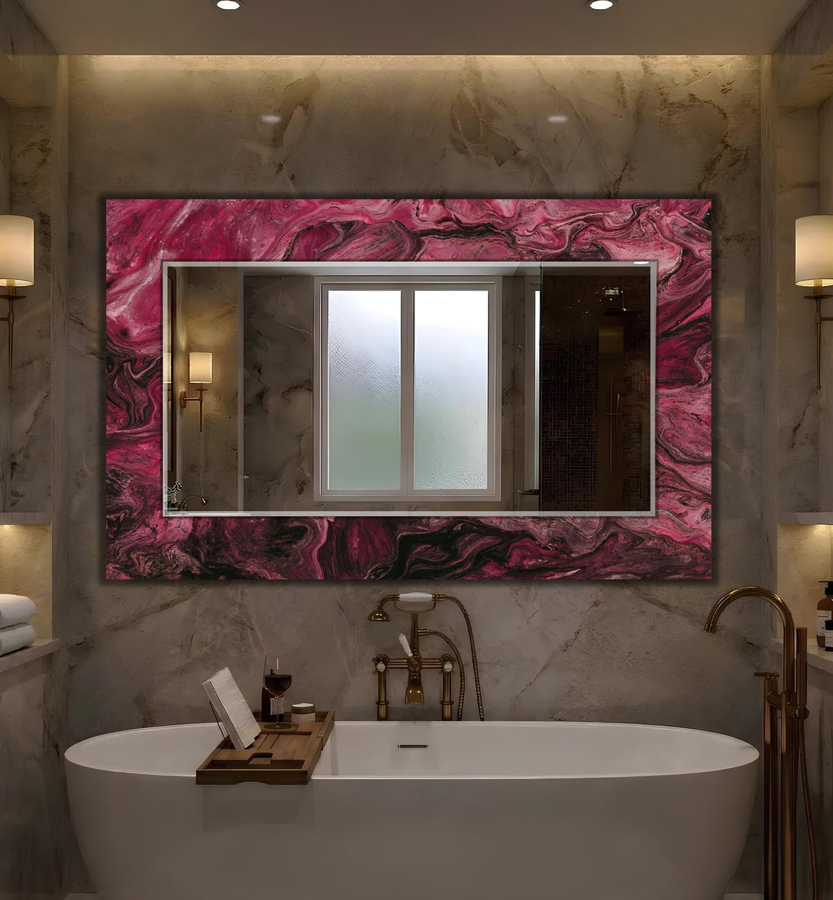 Customizable Mirror, Wall Art as Mirror | Decorative Mirror | Large Statement Mirror
