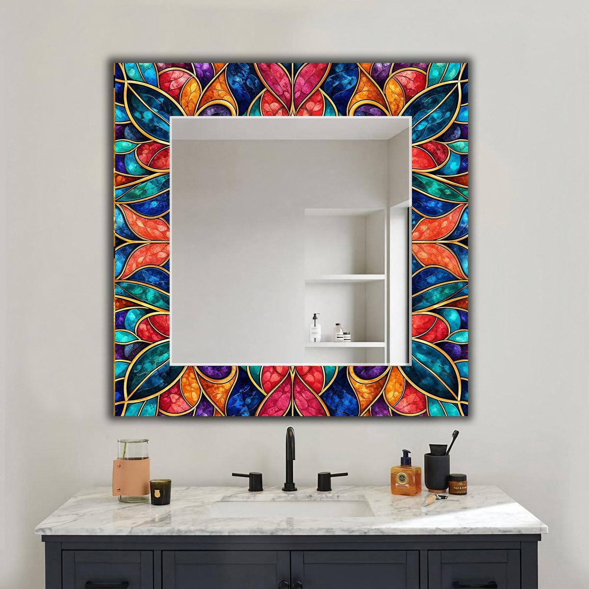 Customizable Mirror, Wall Art as Mirror | Decorative Mirror | Large Statement Mirror