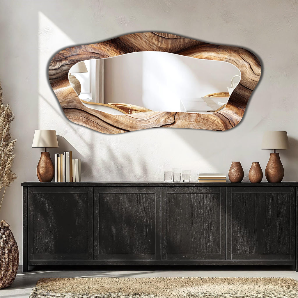 Customizable Wall Mirror, Organic Asymmetrical Full-Length Mirror