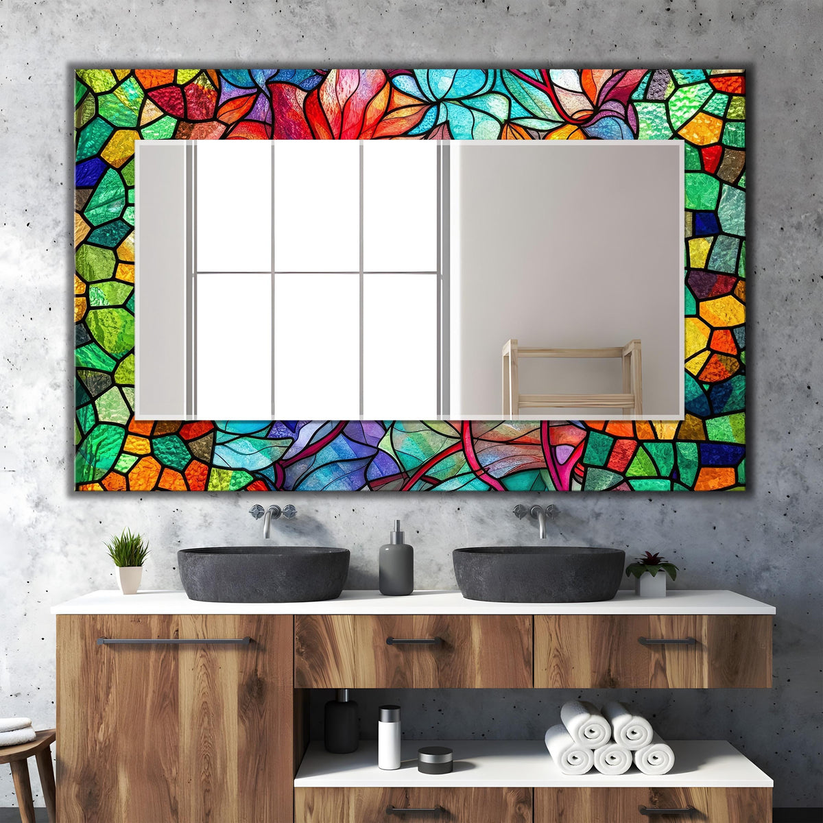 Customizable Mirror, Wall Art as Mirror | Decorative Mirror | Large Statement Mirror