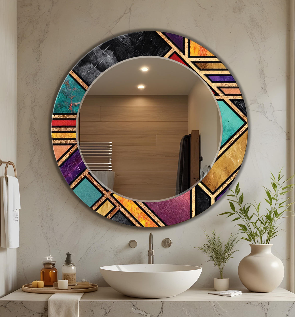 Customizable Mirror, Wall Art as Mirror | Decorative Mirror | Large Statement Mirror