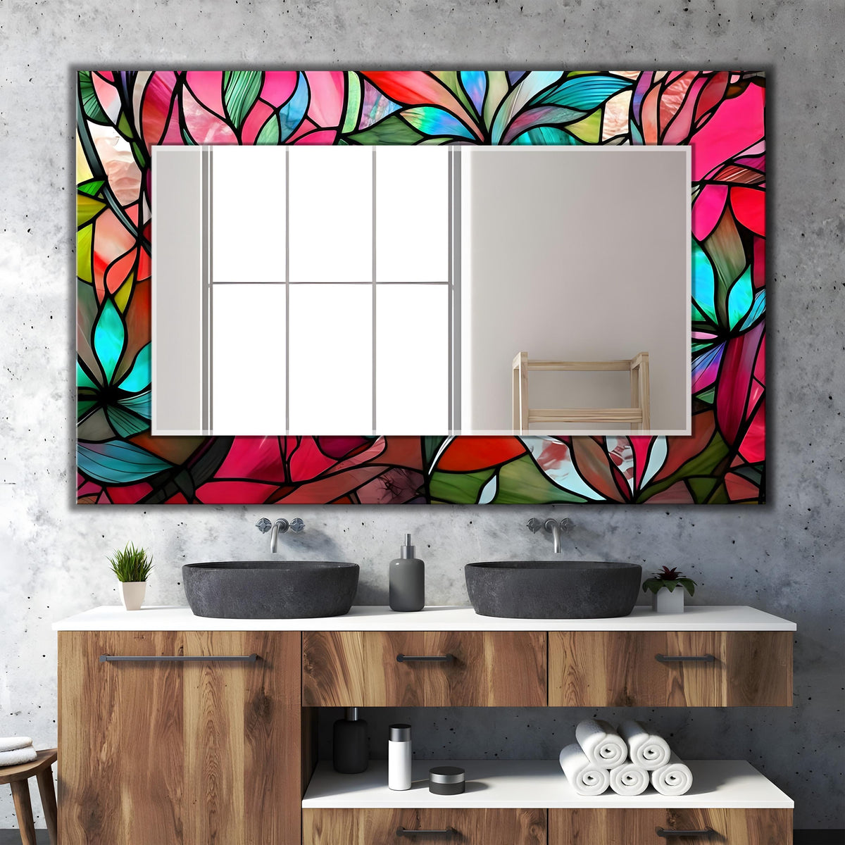 Customizable Mirror, Wall Art as Mirror | Decorative Mirror | Large Statement Mirror