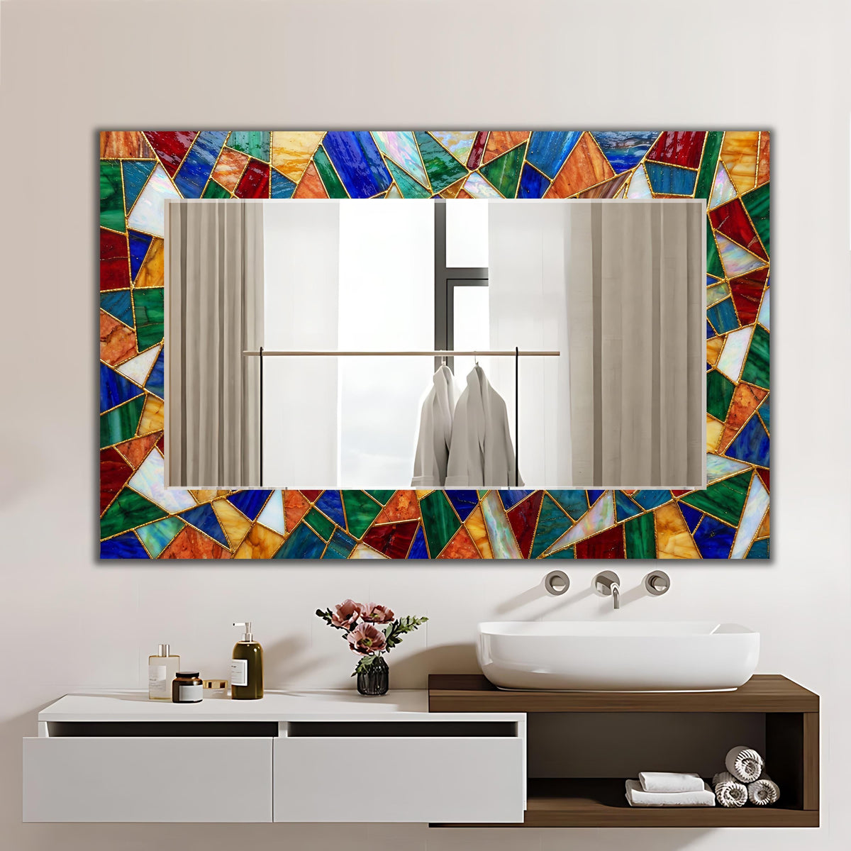 Customizable Mirror, Wall Art as Mirror | Decorative Mirror | Large Statement Mirror