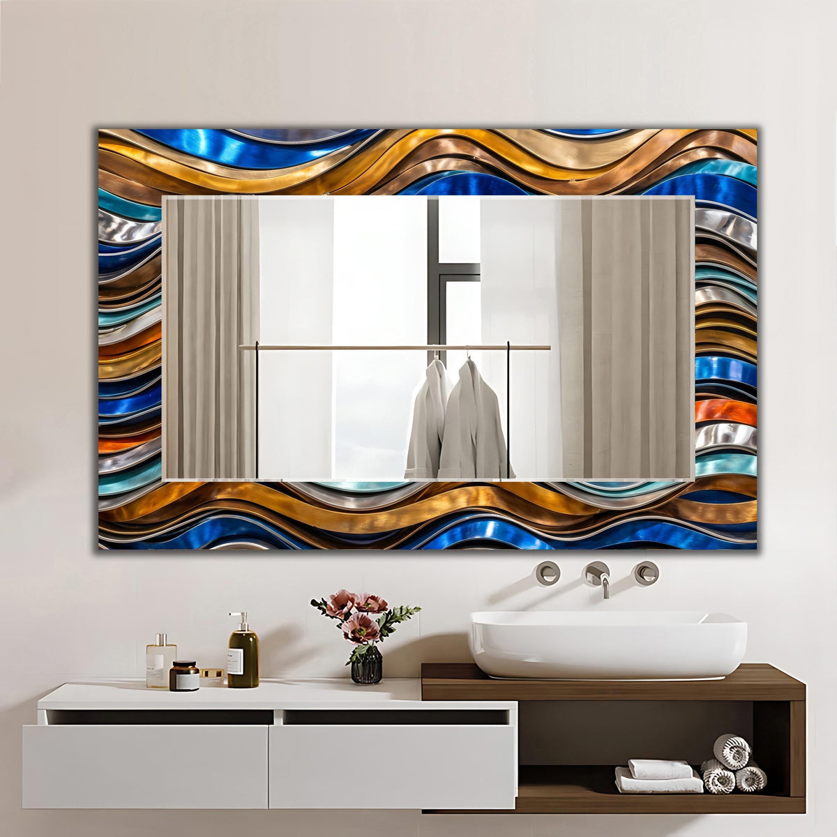 Customizable Mirror, Wall Art as Mirror | Decorative Mirror | Large Statement Mirror