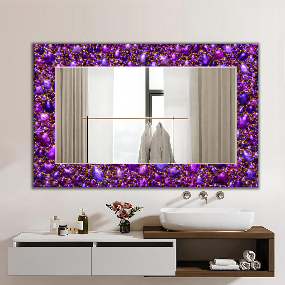 Customizable Mirror, Wall Art as Mirror | Decorative Mirror | Large Statement Mirror