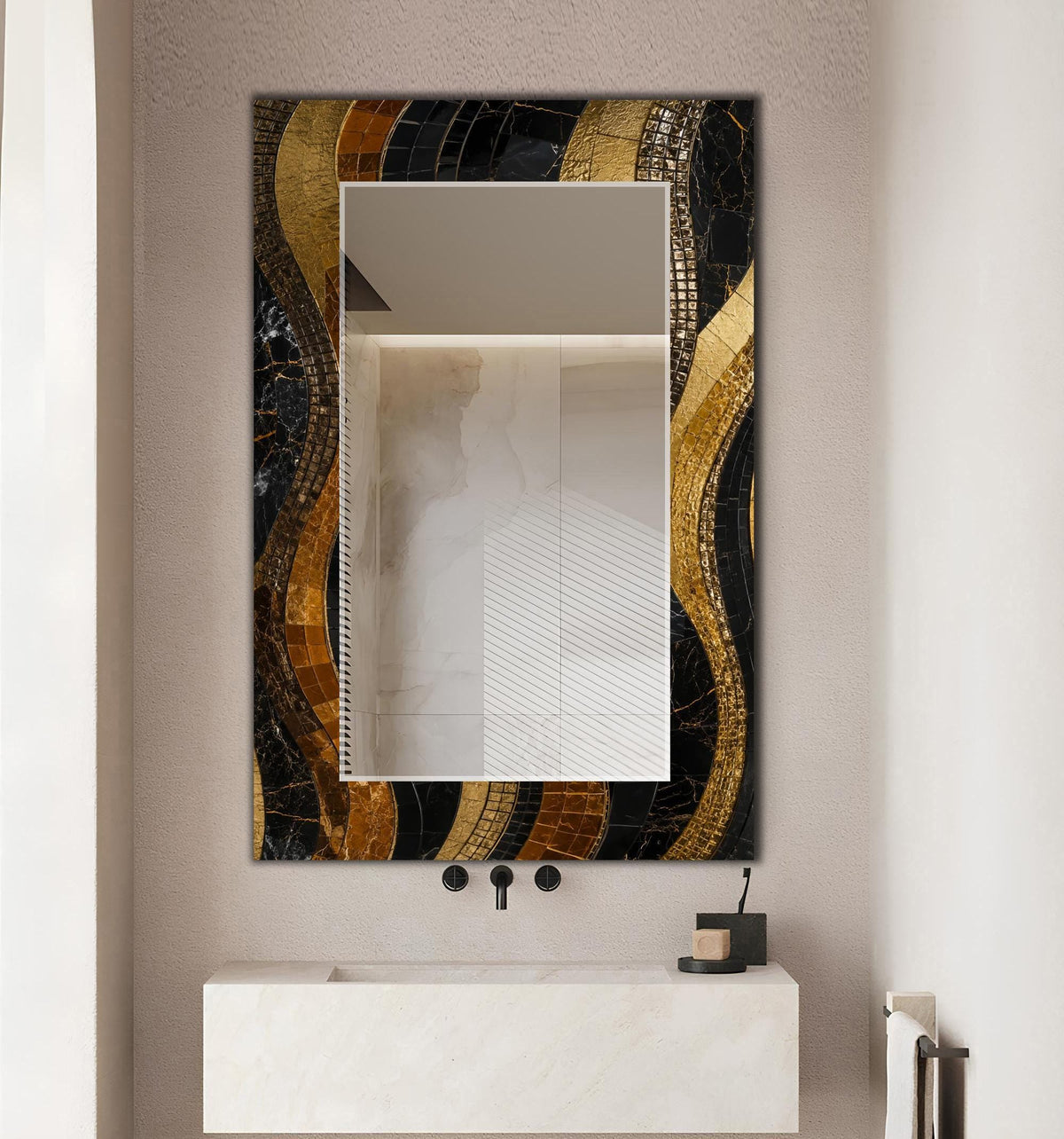 Customizable Mirror, Wall Art as Mirror | Decorative Mirror | Large Statement Mirror