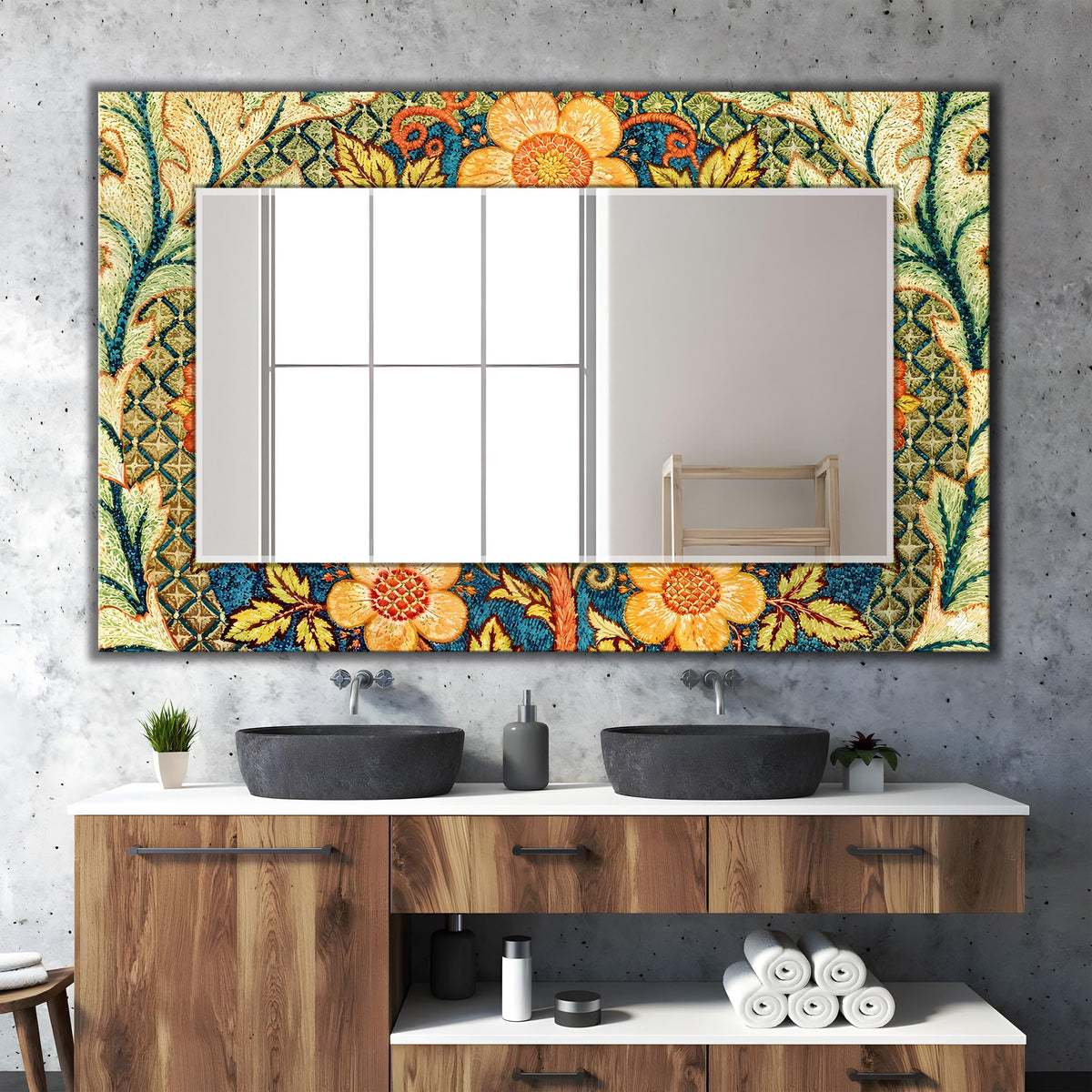 Customizable Mirror, Wall Art as Mirror | Decorative Mirror | Large Statement Mirror