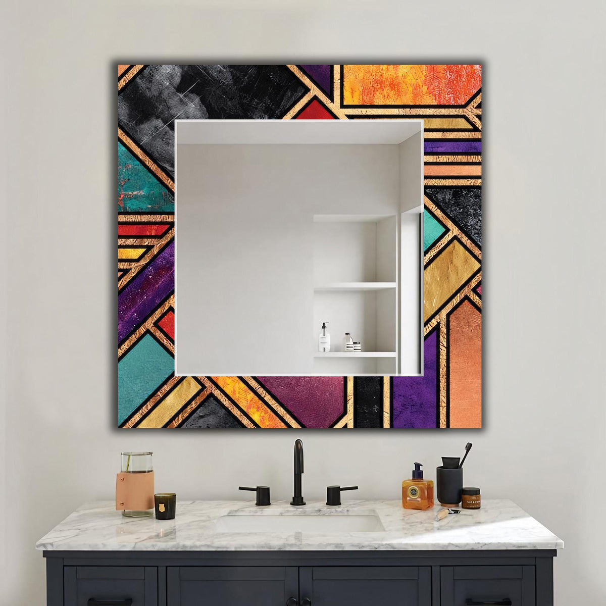 Customizable Mirror, Wall Art as Mirror | Decorative Mirror | Large Statement Mirror