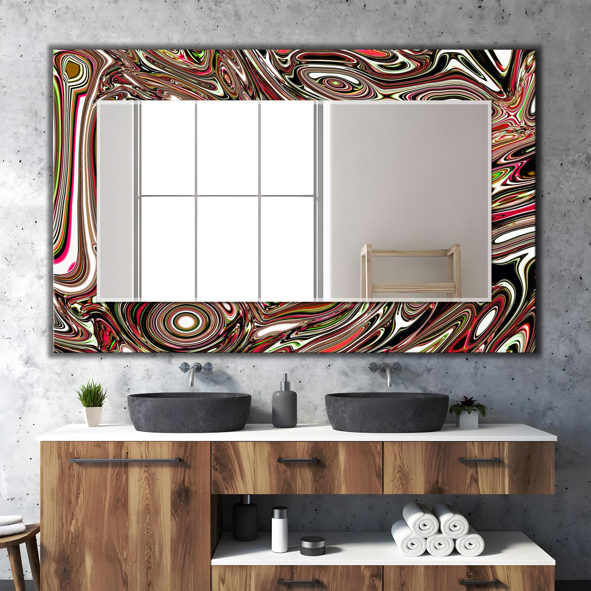 Customizable Mirror, Wall Art as Mirror | Decorative Mirror | Large Statement Mirror