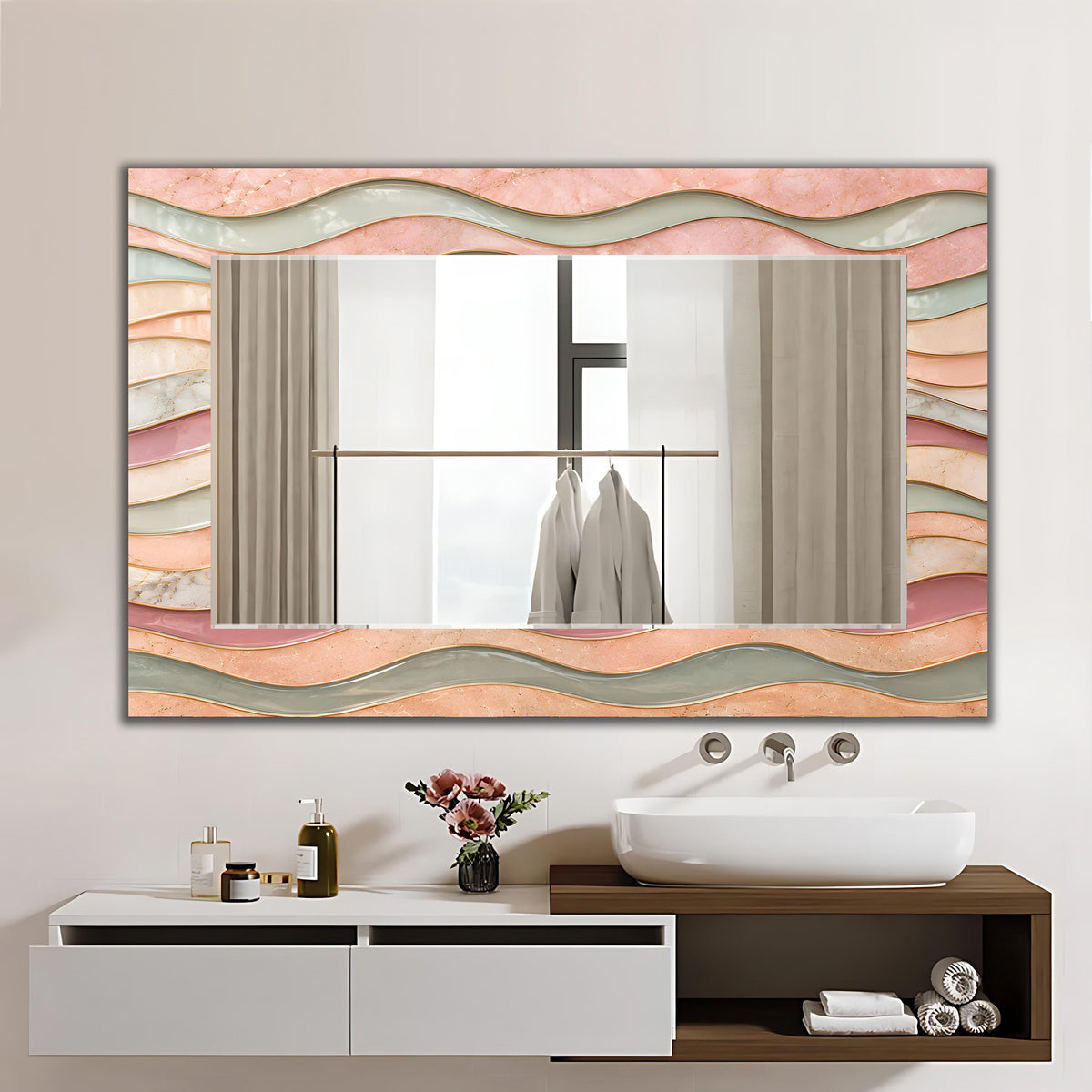 Customizable Mirror, Wall Art as Mirror | Decorative Mirror | Large Statement Mirror