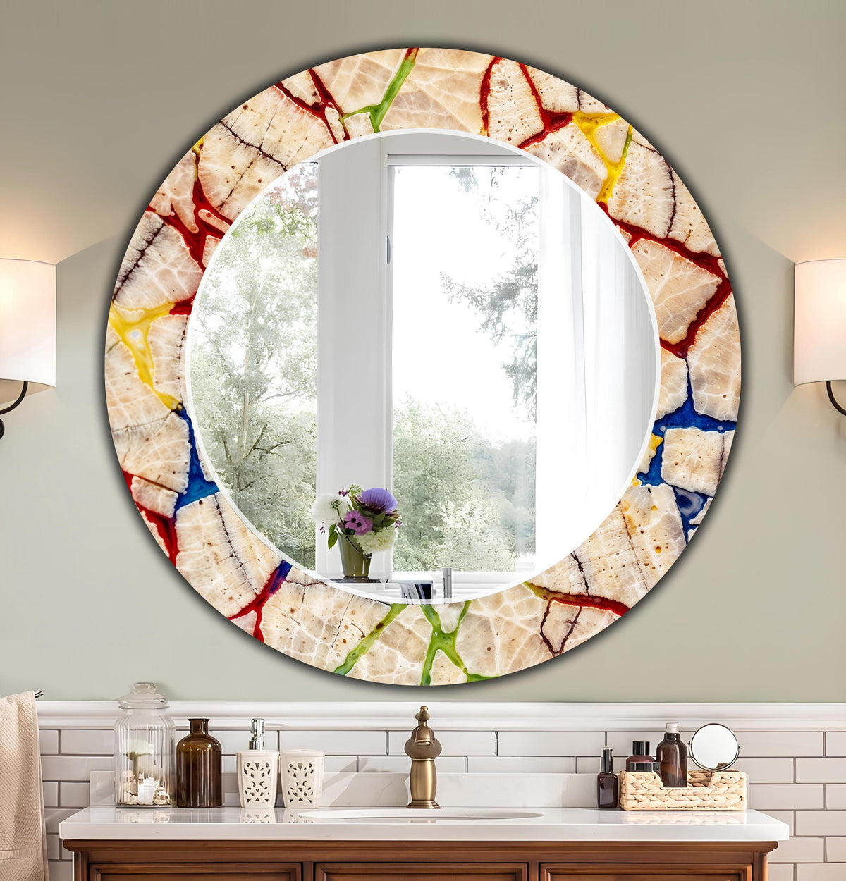 Customizable Mirror, Wall Art as Mirror | Decorative Mirror | Large Statement Mirror